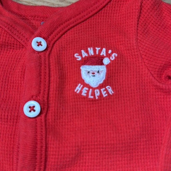 Carter’s Christmas one piece newborn size pajamas - Picture 2 of 4